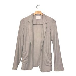 Aritzia Talula Light Gray Denim Kent Blazer Size 2